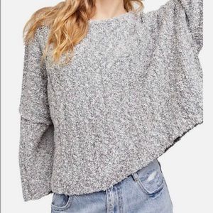 Free people navy cropped sweater